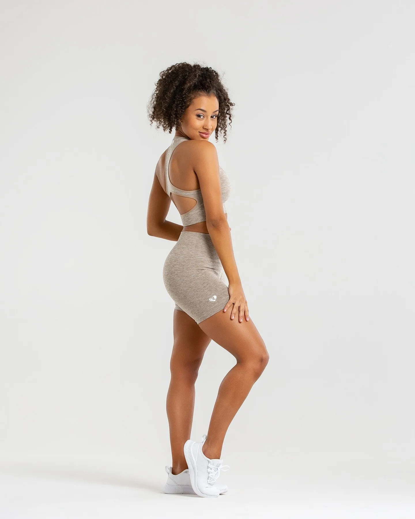 Move Seamless Shorts | Brown Grey Marl