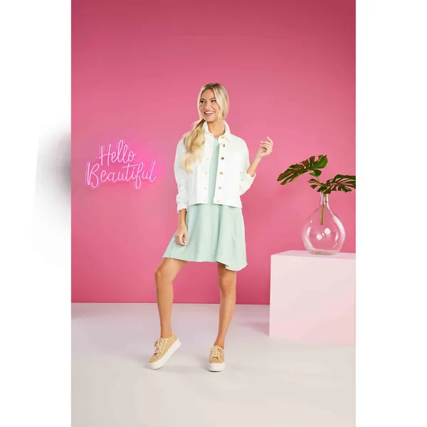 Mud Pie Inman Ribbed Dress - Seafoam