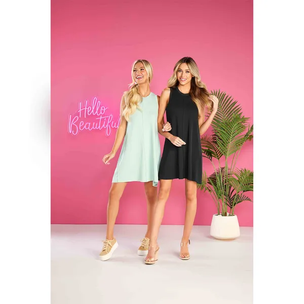 Mud Pie Inman Ribbed Dress - Seafoam