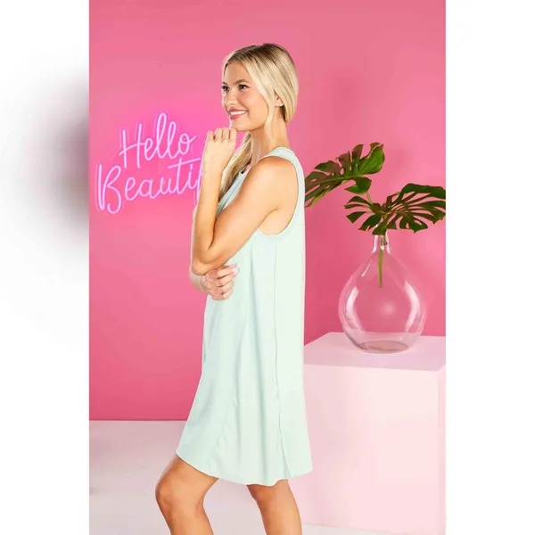 Mud Pie Inman Ribbed Dress - Seafoam
