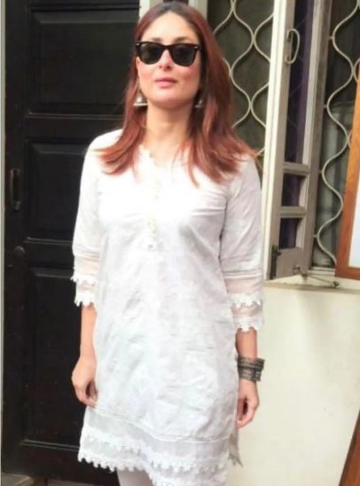 Mulmul Cotton Emmie White Kurta With Mulmul Cotton Diagonal Lace Pants