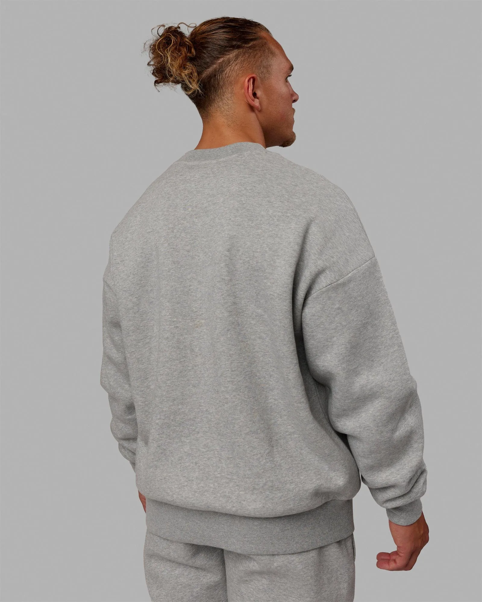 MVP Oversized Sweater - Lt Grey Marl