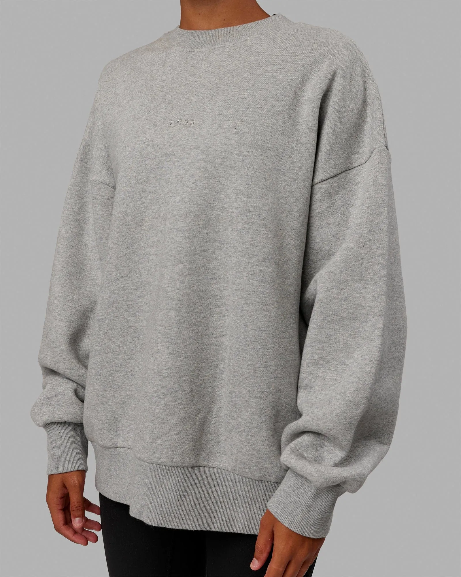 MVP Oversized Sweater - Lt Grey Marl