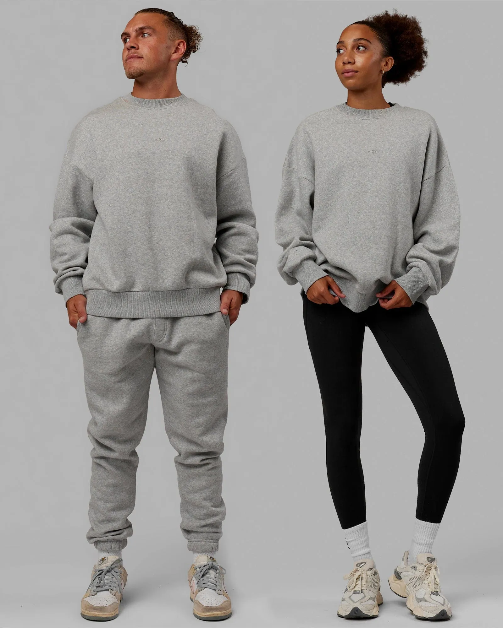 MVP Oversized Sweater - Lt Grey Marl