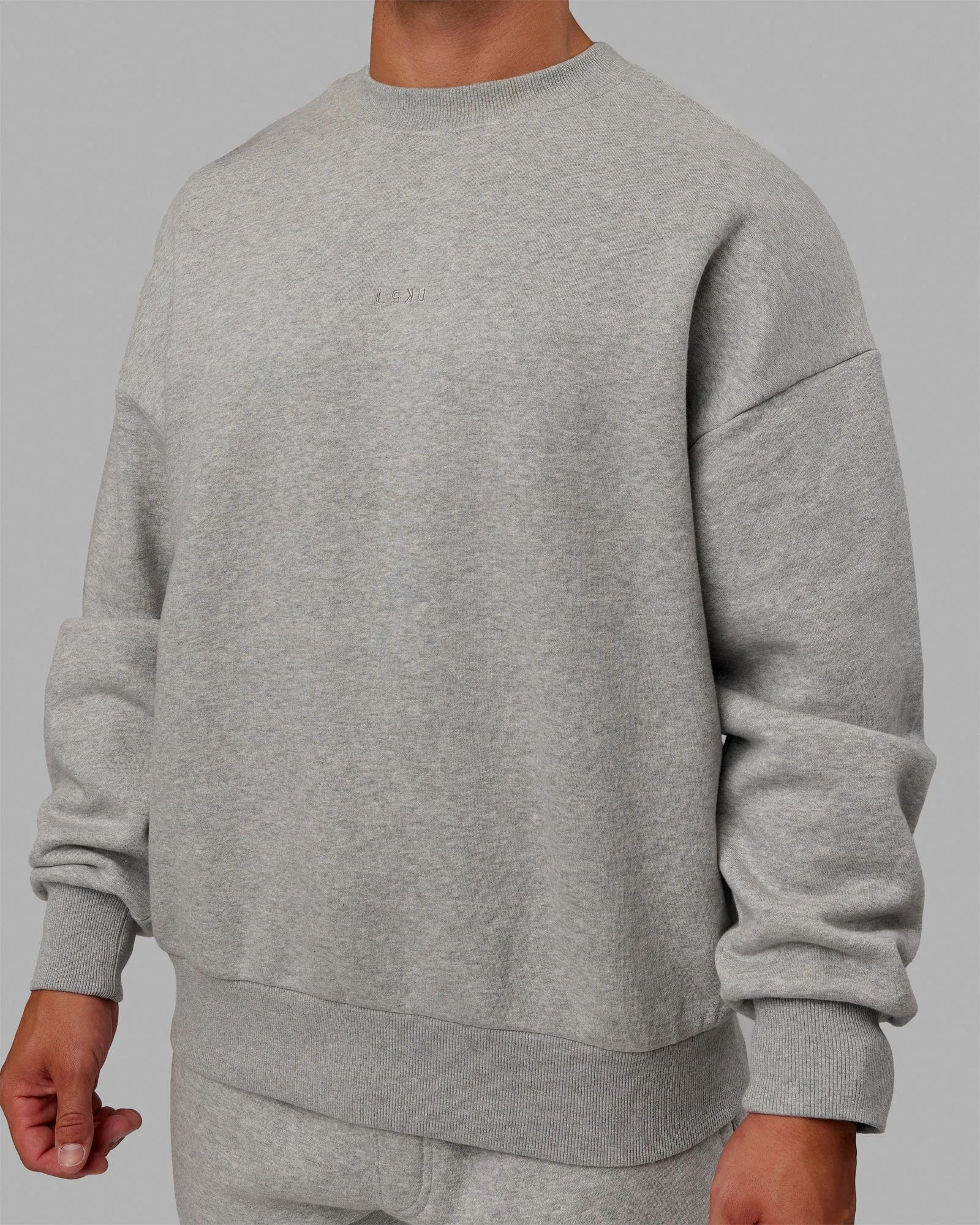 MVP Oversized Sweater - Lt Grey Marl