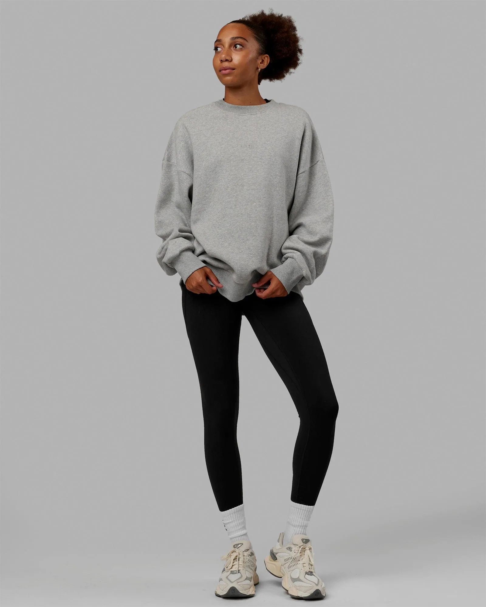 MVP Oversized Sweater - Lt Grey Marl