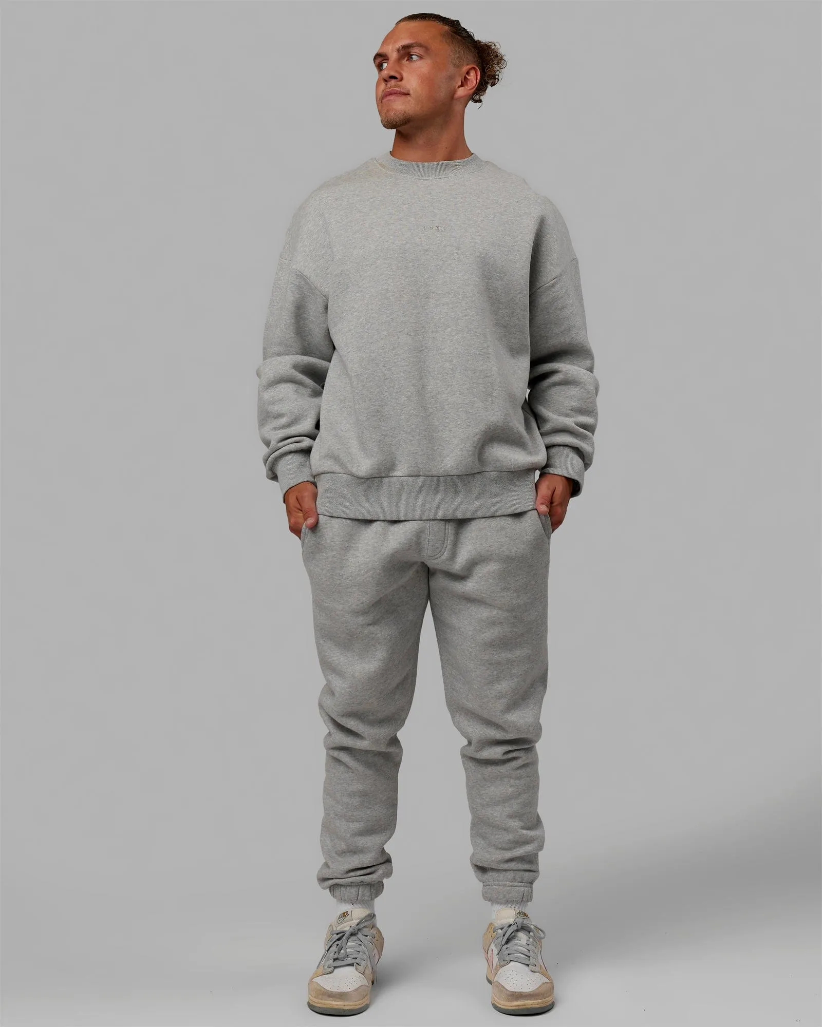 MVP Oversized Sweater - Lt Grey Marl