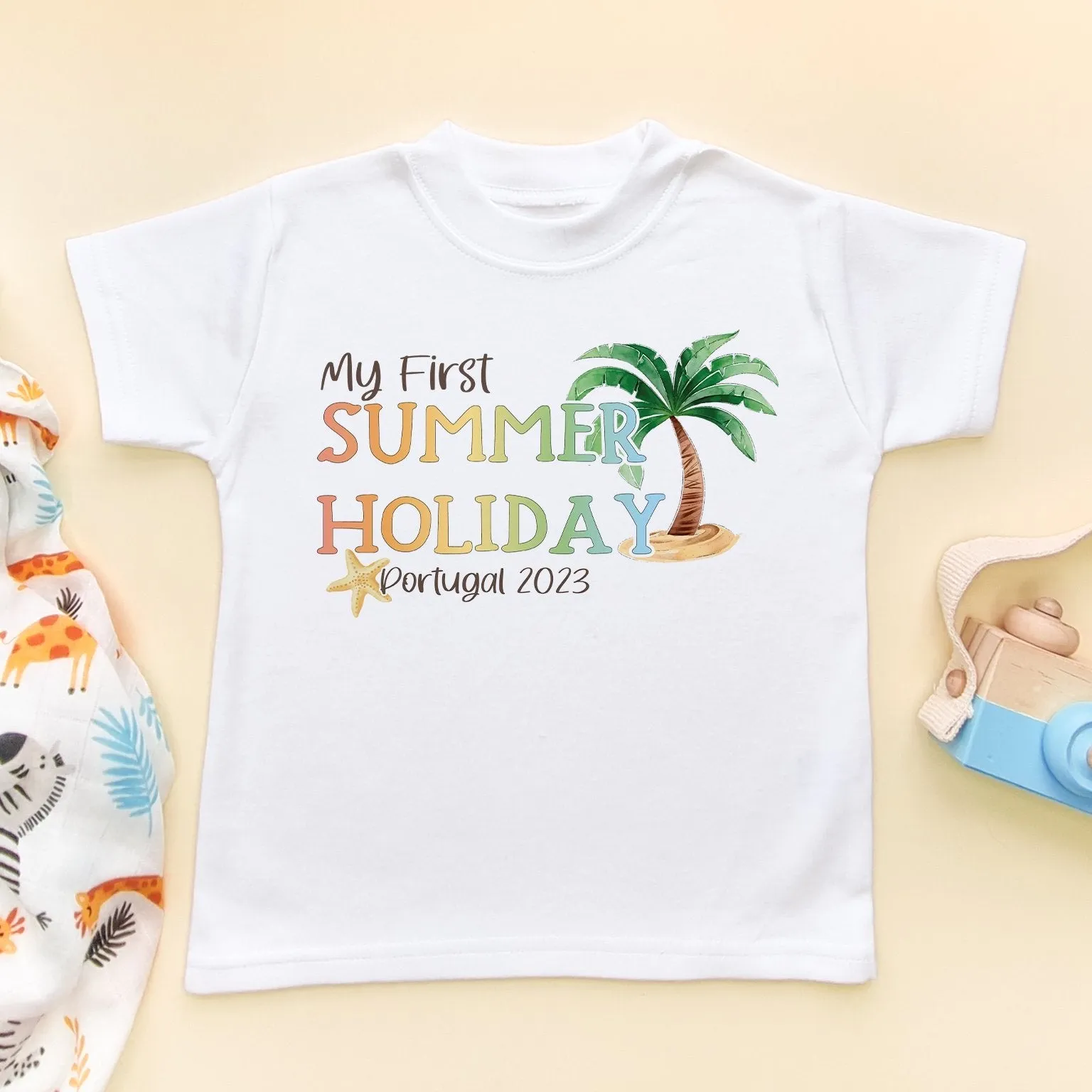 My First Summer Holiday Personalised Toddler & Kids T Shirt