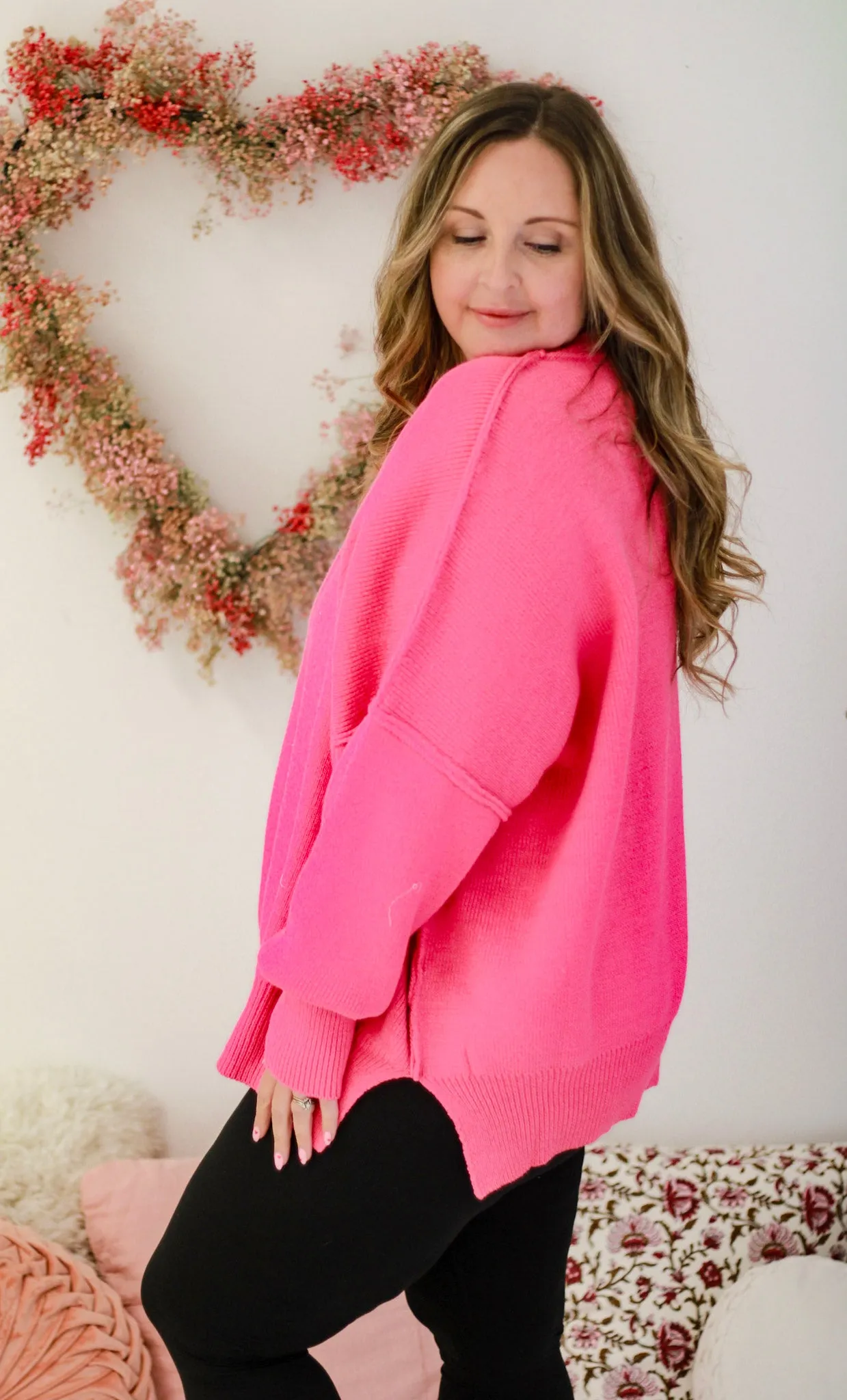 My Valentine Sweater in Pink