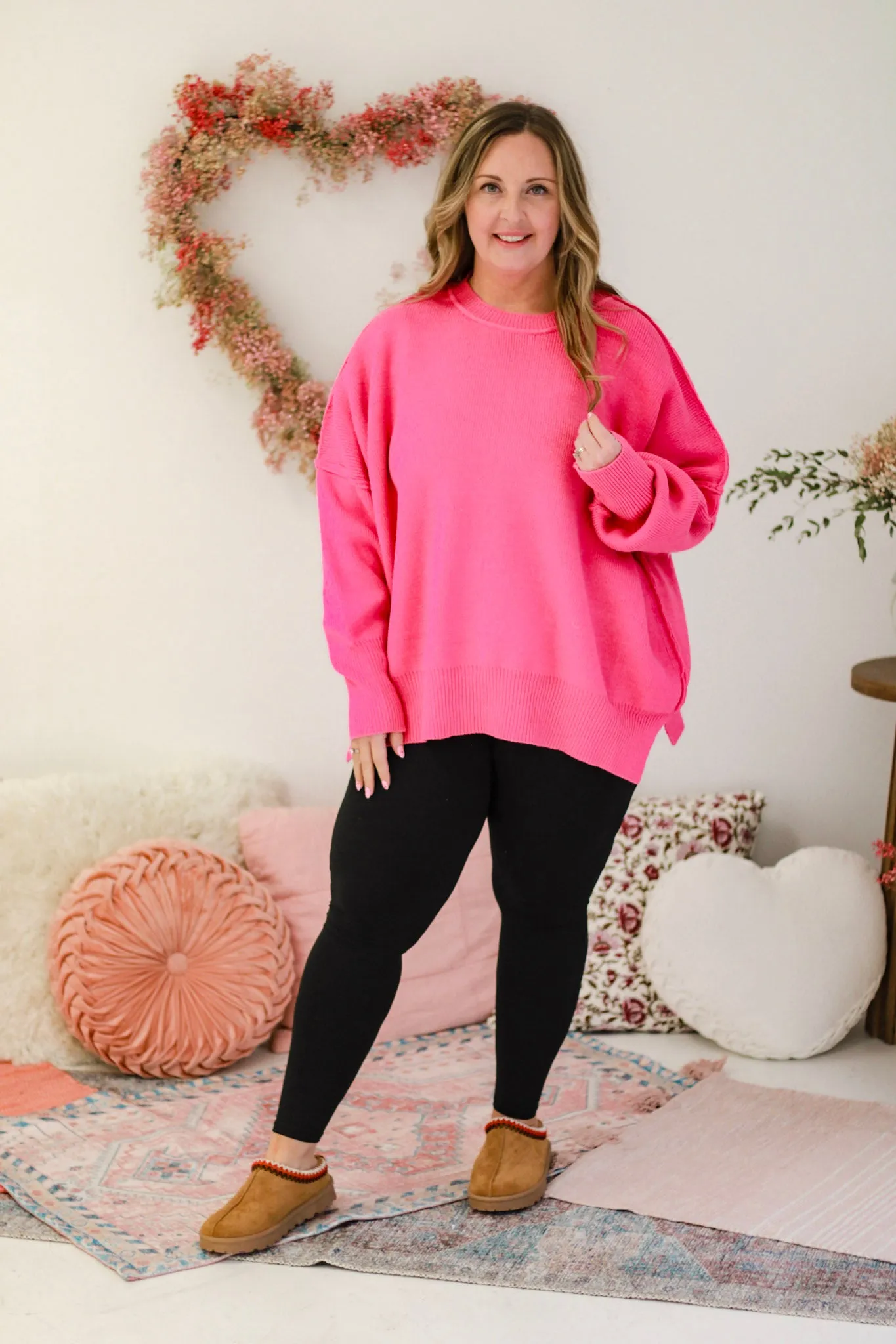 My Valentine Sweater in Pink