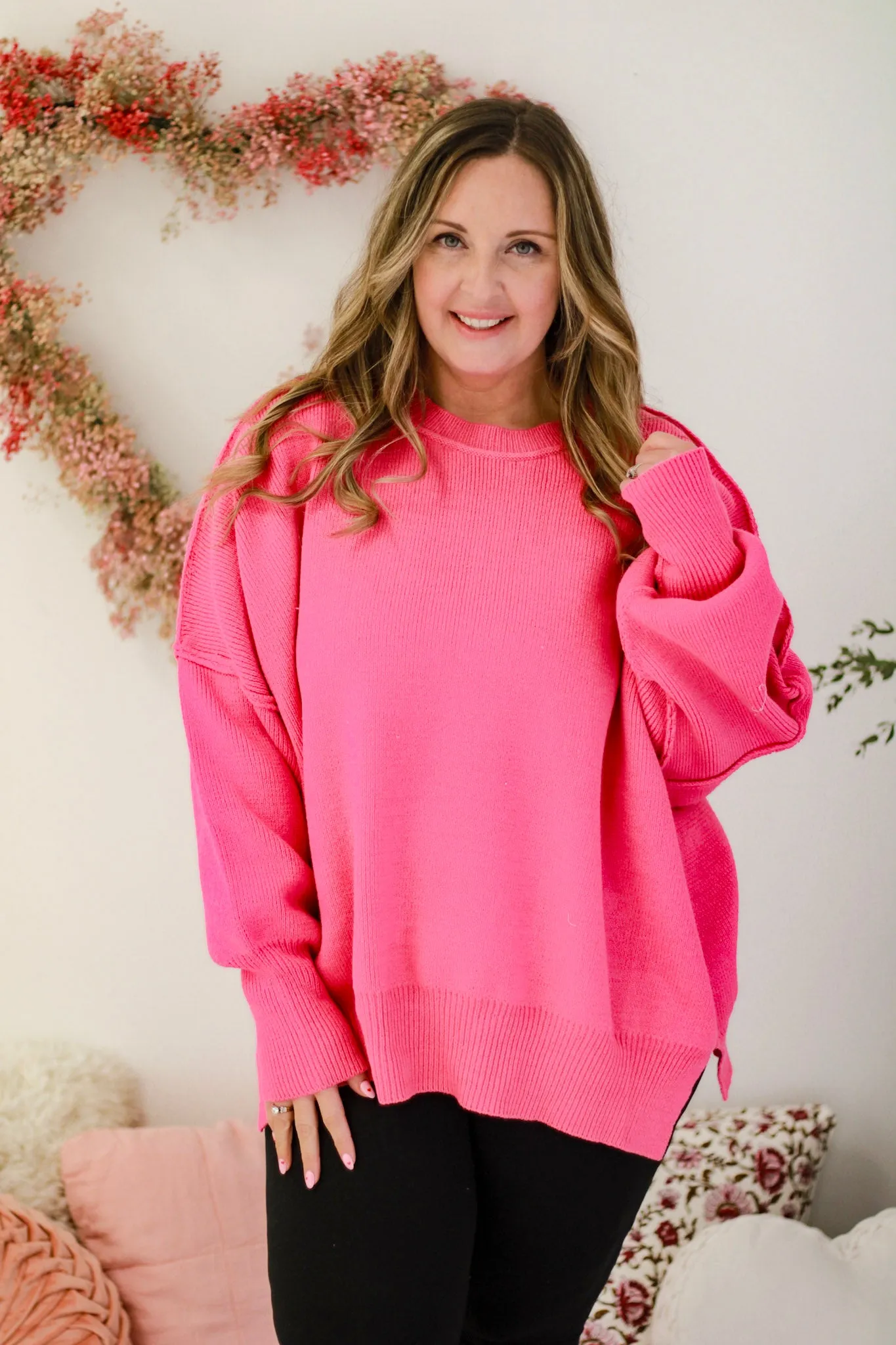 My Valentine Sweater in Pink