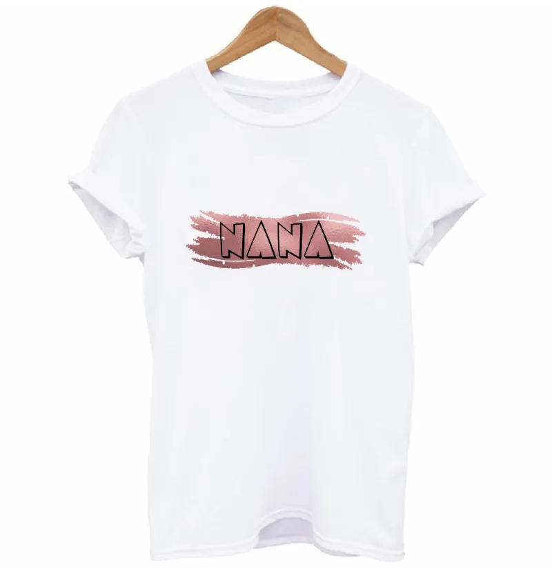 Nana Rose Gold Brush Stroke Graphic T-shirt