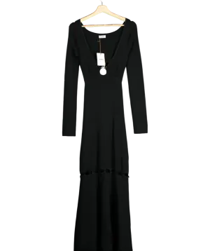 Nanushka Black Varda Ribbed Dress UK L