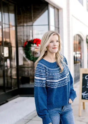 Navy Pattern Sweater B