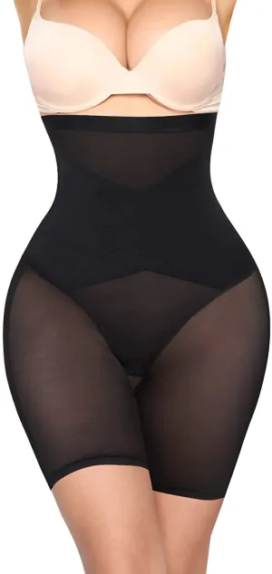 Nebility Women Tummy Control Body Shaper High Waist Butt Lifter Shorts Thigh Slimmer Panties Shapewear, Size Medium