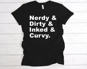 Nerdy Dirty Inked And Curvy Premium T-Shirt