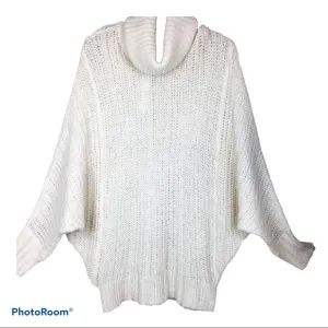 NET Susana Monaco Turtleneck Oversized Sweaters Pullover Loose Knit Jumper