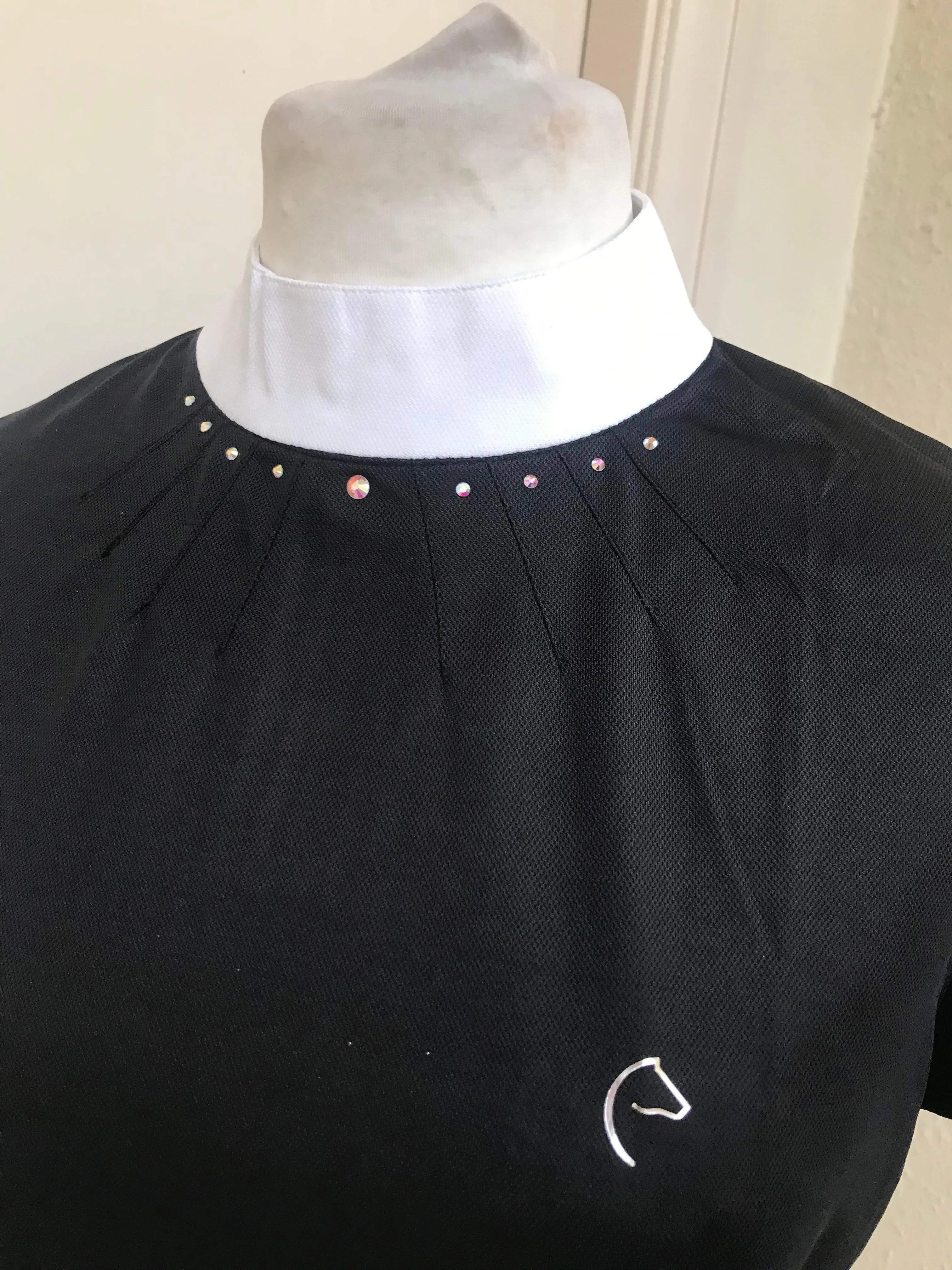 New black equitheme pleated gem shirts FREE POSTAGE*