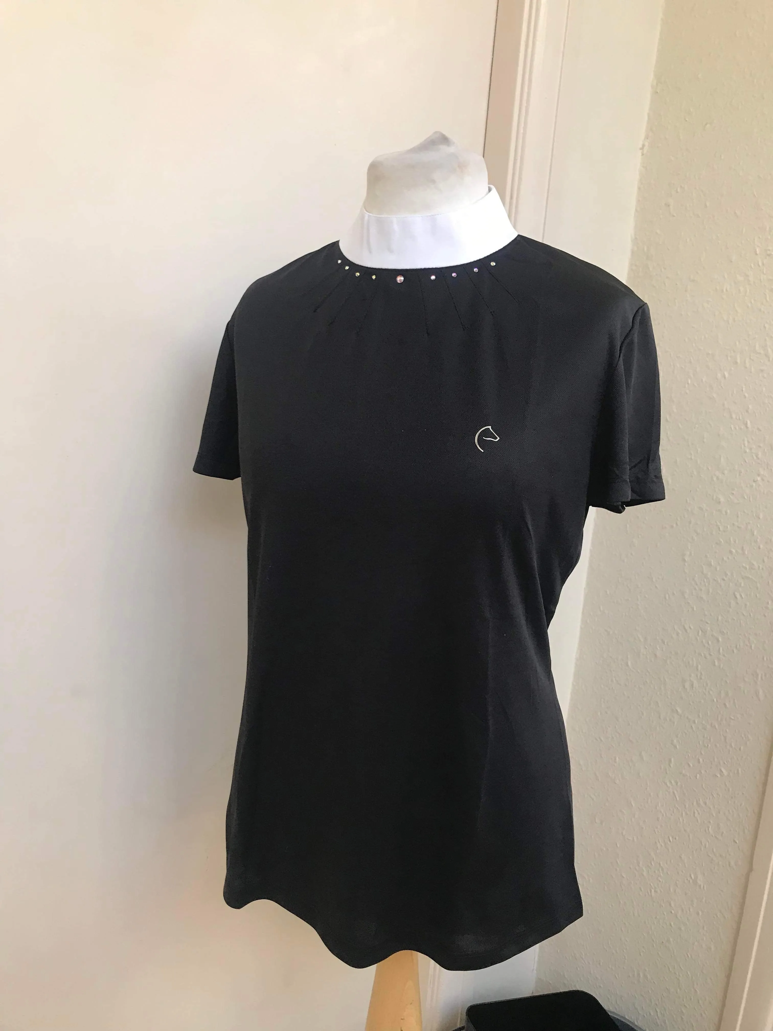 New black equitheme pleated gem shirts FREE POSTAGE*