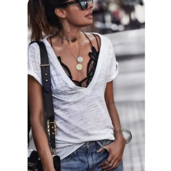 NEW Boho Strappy Crochet Lace Halter Bralette Black