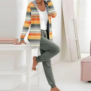 NEW Bovuf Comfy Print Hoodie Two Piece Set, Sz L, Retails $110