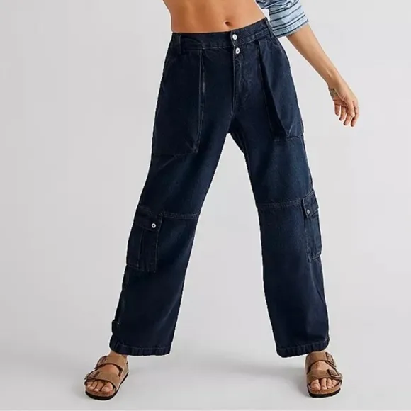 New Free People We The Free Marx Slouchy Cargo Jeans