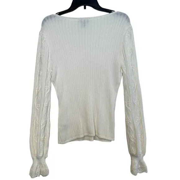 NEW PAIGE Europa Ribbed Sweater Size L