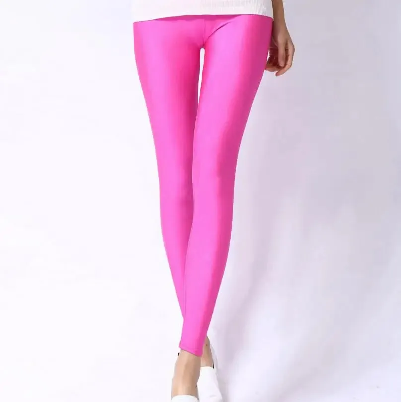 New Solid Candy Neon Womens Leggings Pants   Plus Sizes