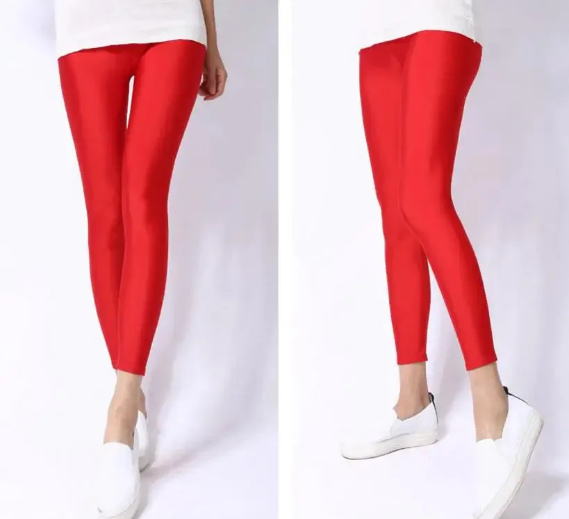 New Solid Candy Neon Womens Leggings Pants   Plus Sizes
