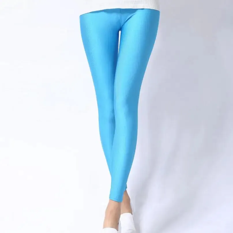 New Solid Candy Neon Womens Leggings Pants   Plus Sizes
