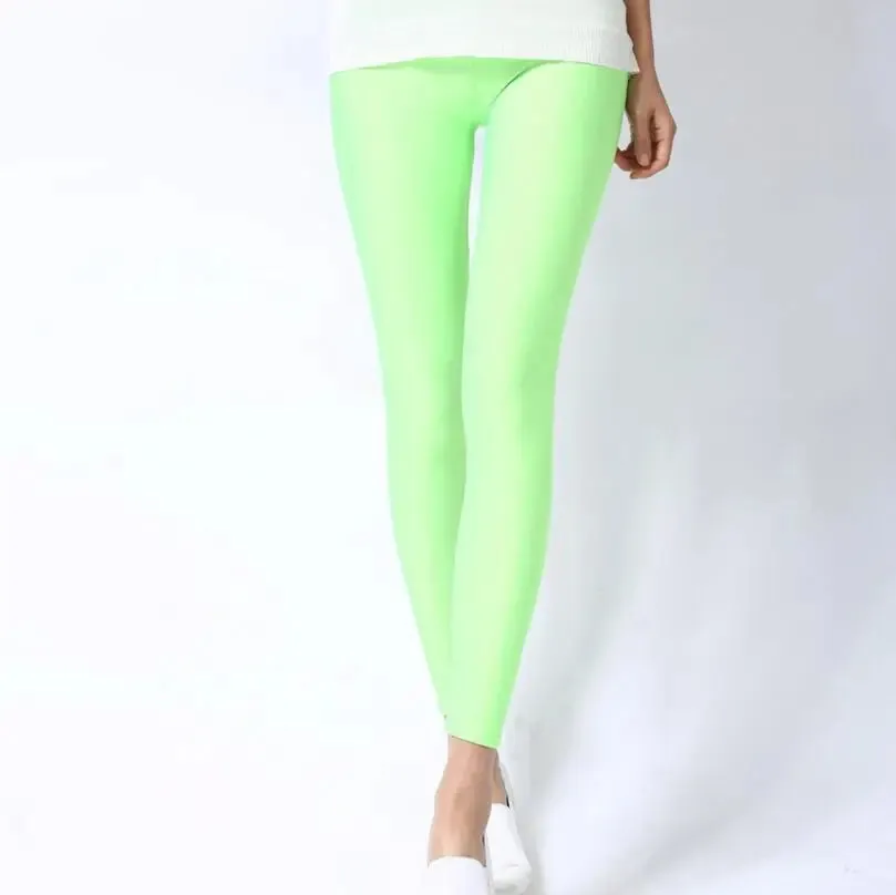 New Solid Candy Neon Womens Leggings Pants   Plus Sizes