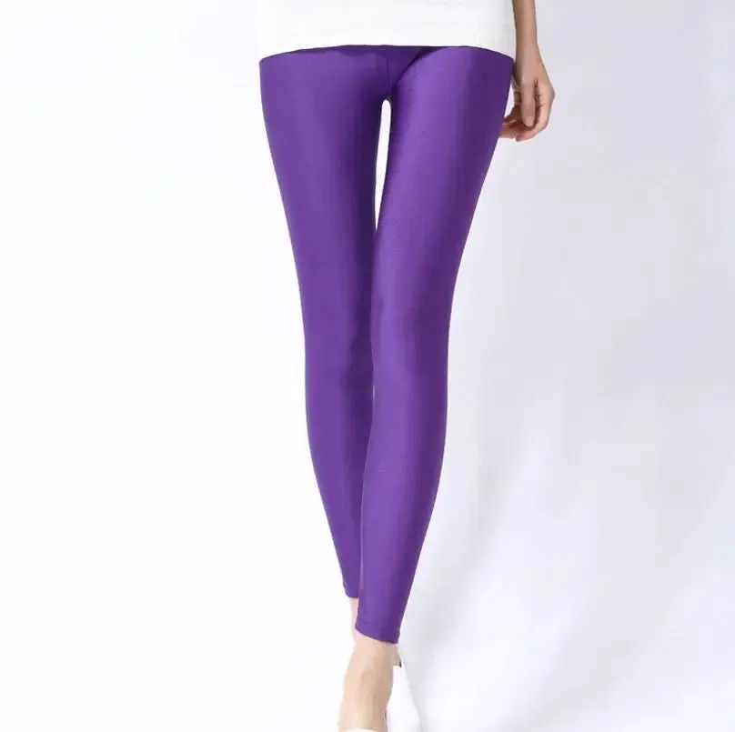 New Solid Candy Neon Womens Leggings Pants   Plus Sizes