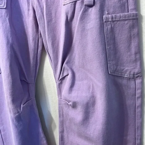 NEW Urban Outfitters Lioness Miami Vice Cargo Lilac Purple Denim Pants Jeans L 8