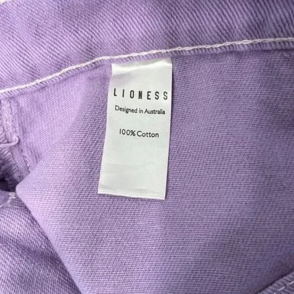 NEW Urban Outfitters Lioness Miami Vice Cargo Lilac Purple Denim Pants Jeans L 8