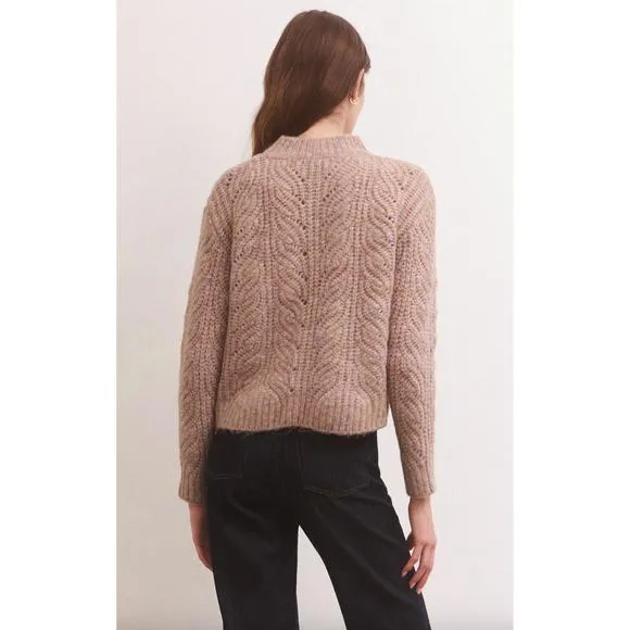 NEW Z SUPPLY dove sweater in shadow mauve