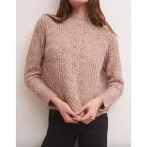 NEW Z SUPPLY dove sweater in shadow mauve