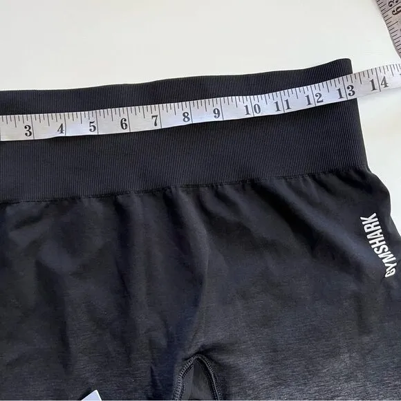 New NWT Gymshark High Waist Ombré Grey Black Seamless Workout Gym Biker Shorts