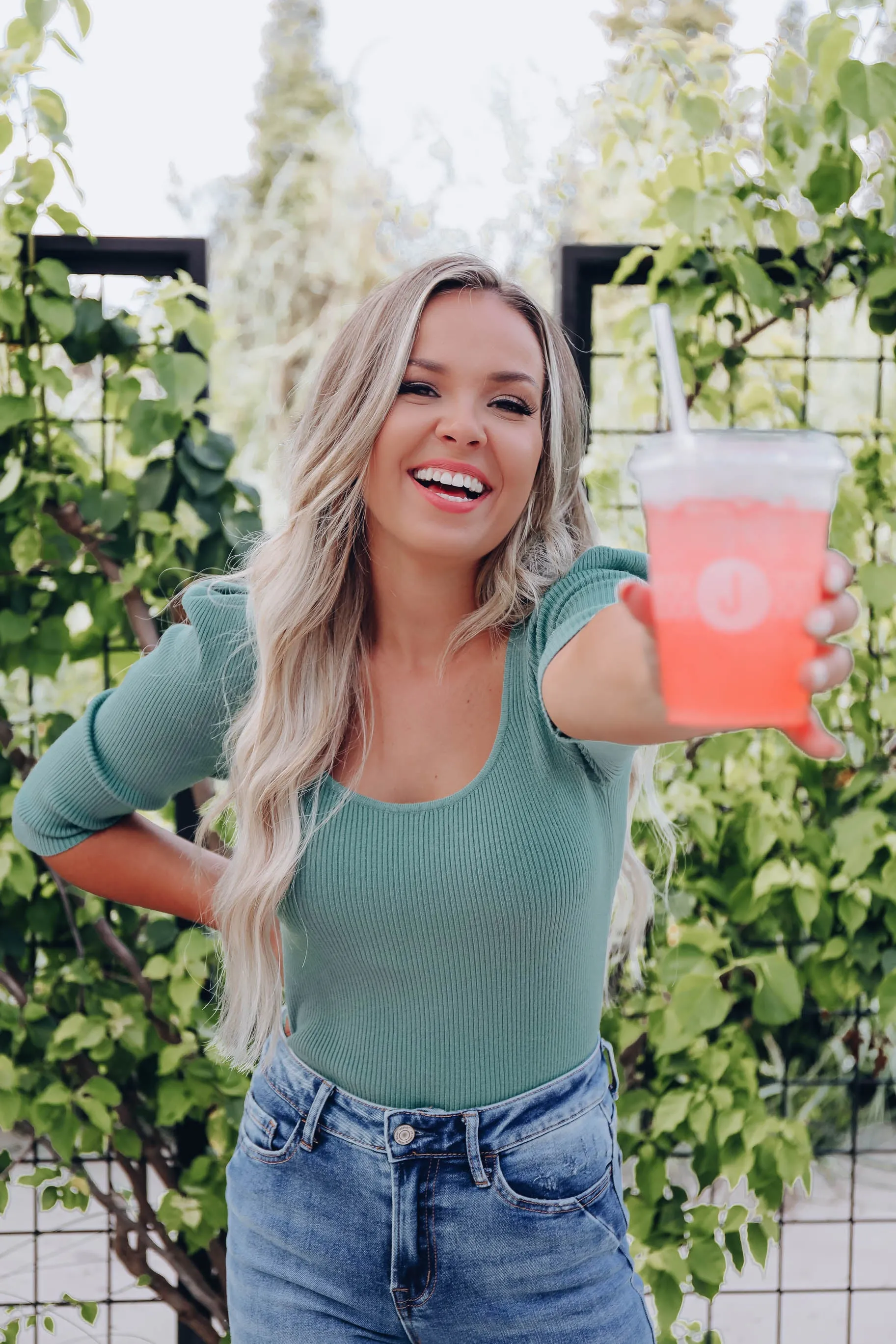 Nia Pleated Shoulder Top - Jade