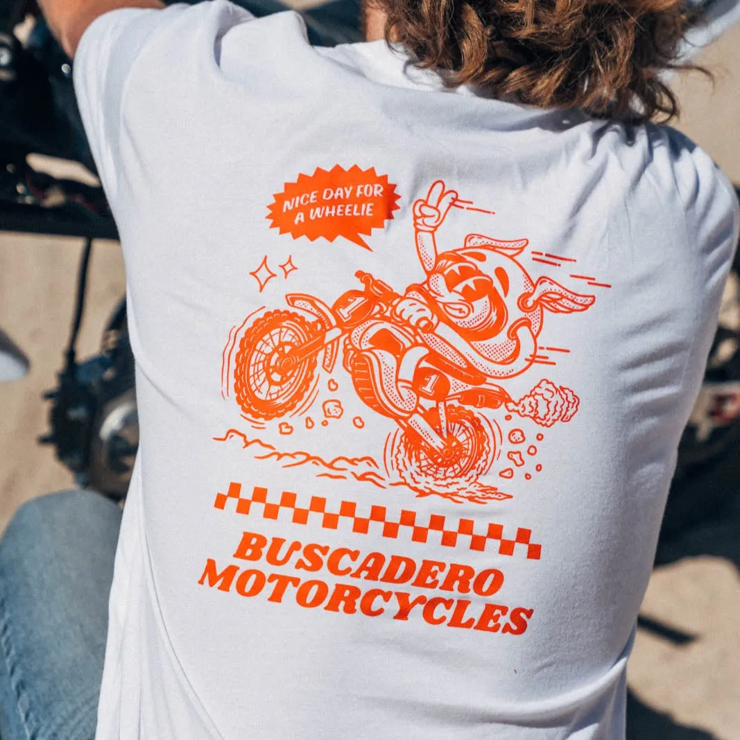 'Nice day for a Wheelie' Short Sleeve T shirt
