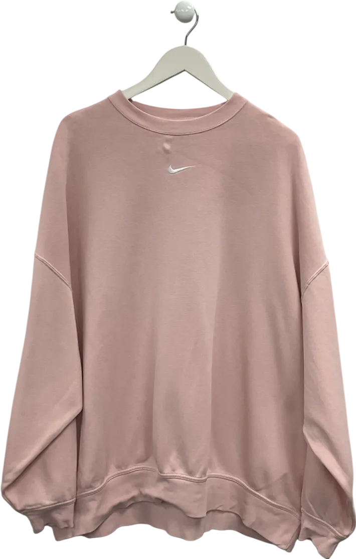 Nike Pink Oversized Sweater UK L
