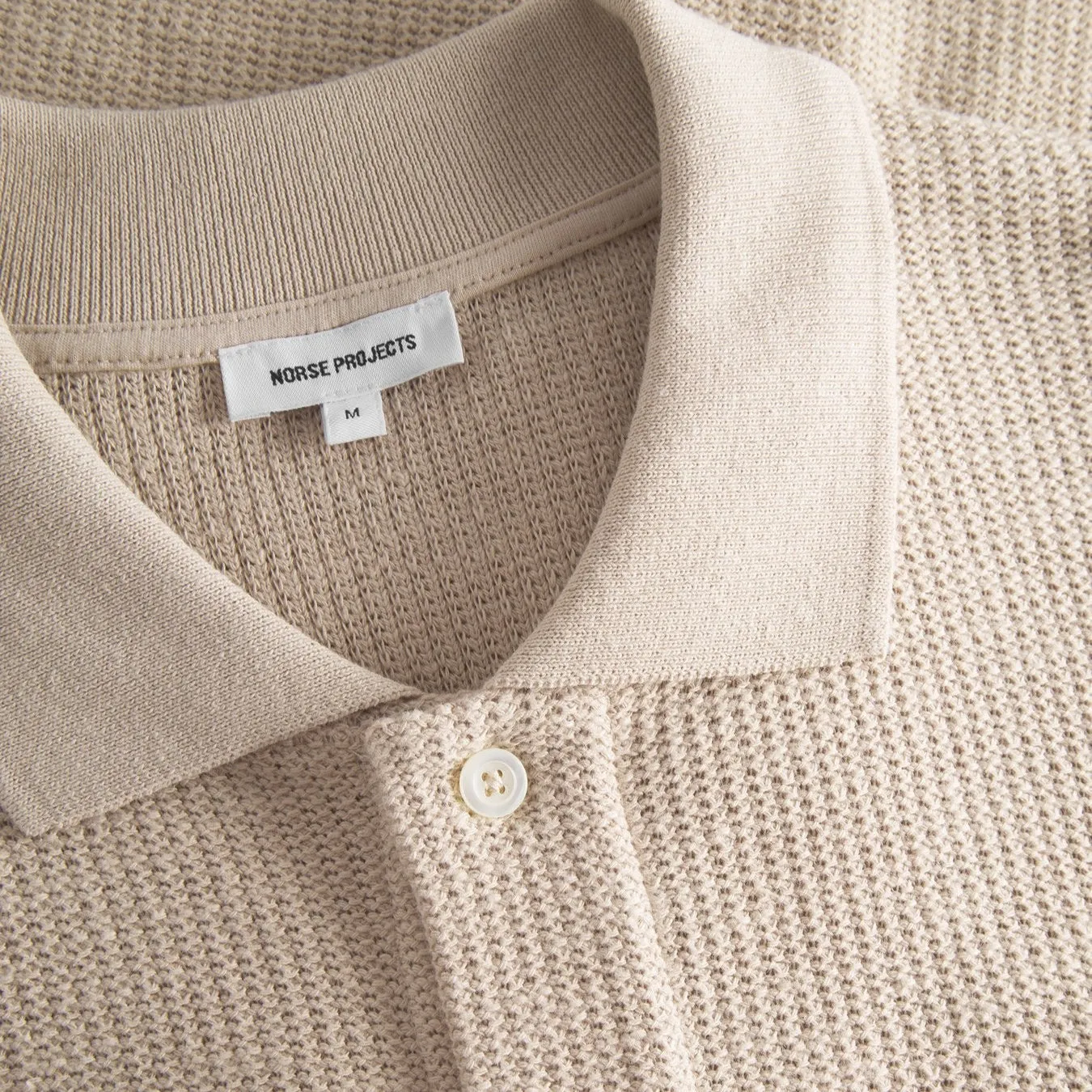 Norse Projects Gustav Crochet Jersey Shirt Oatmeal
