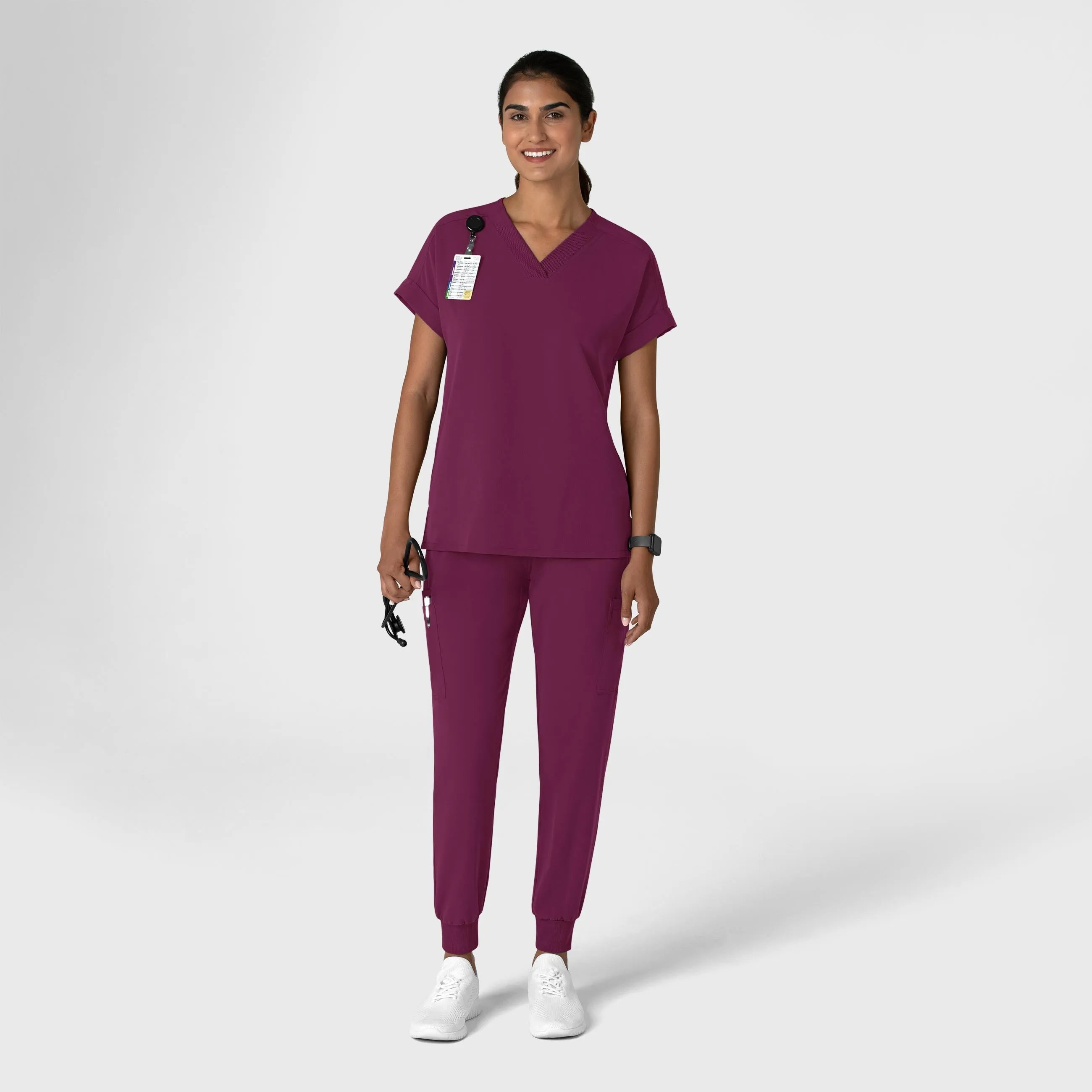 Nova 5132 Jogger Utility Scrub Pants Wine