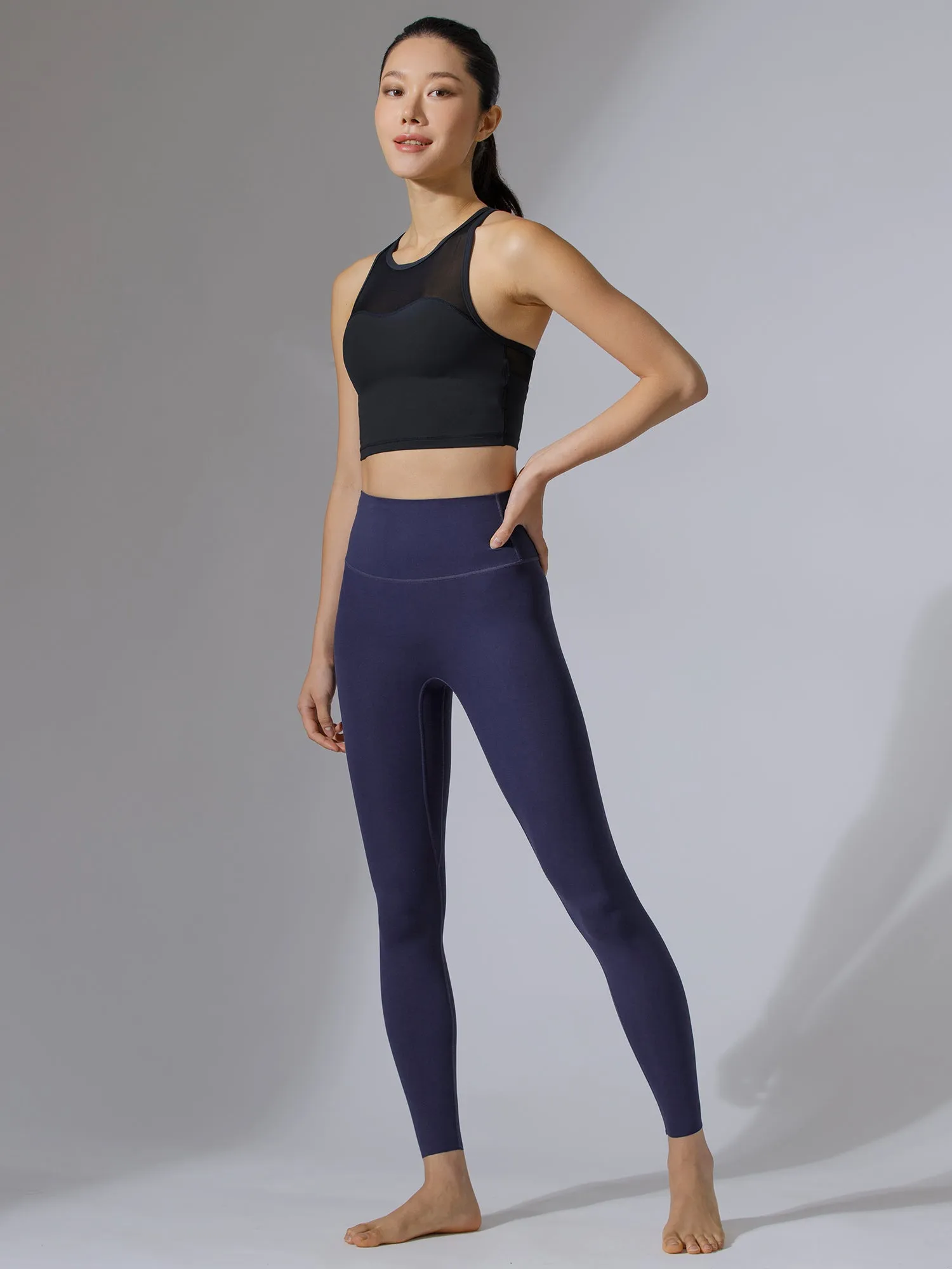 NUDE HIGH WAIST MINIMAL PANTS, IRIS BLUE
