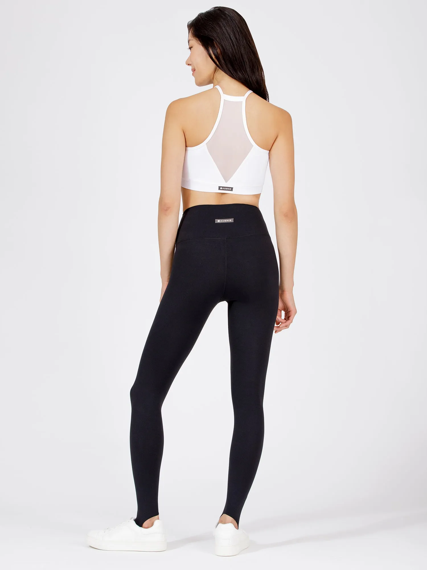 NUDE HIGH WAIST STIRRUP PANTS, BLACK