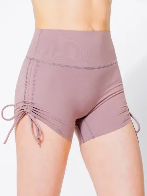 NUDE SHAPE HOT YOGA SHORTS, ASH MAUVE