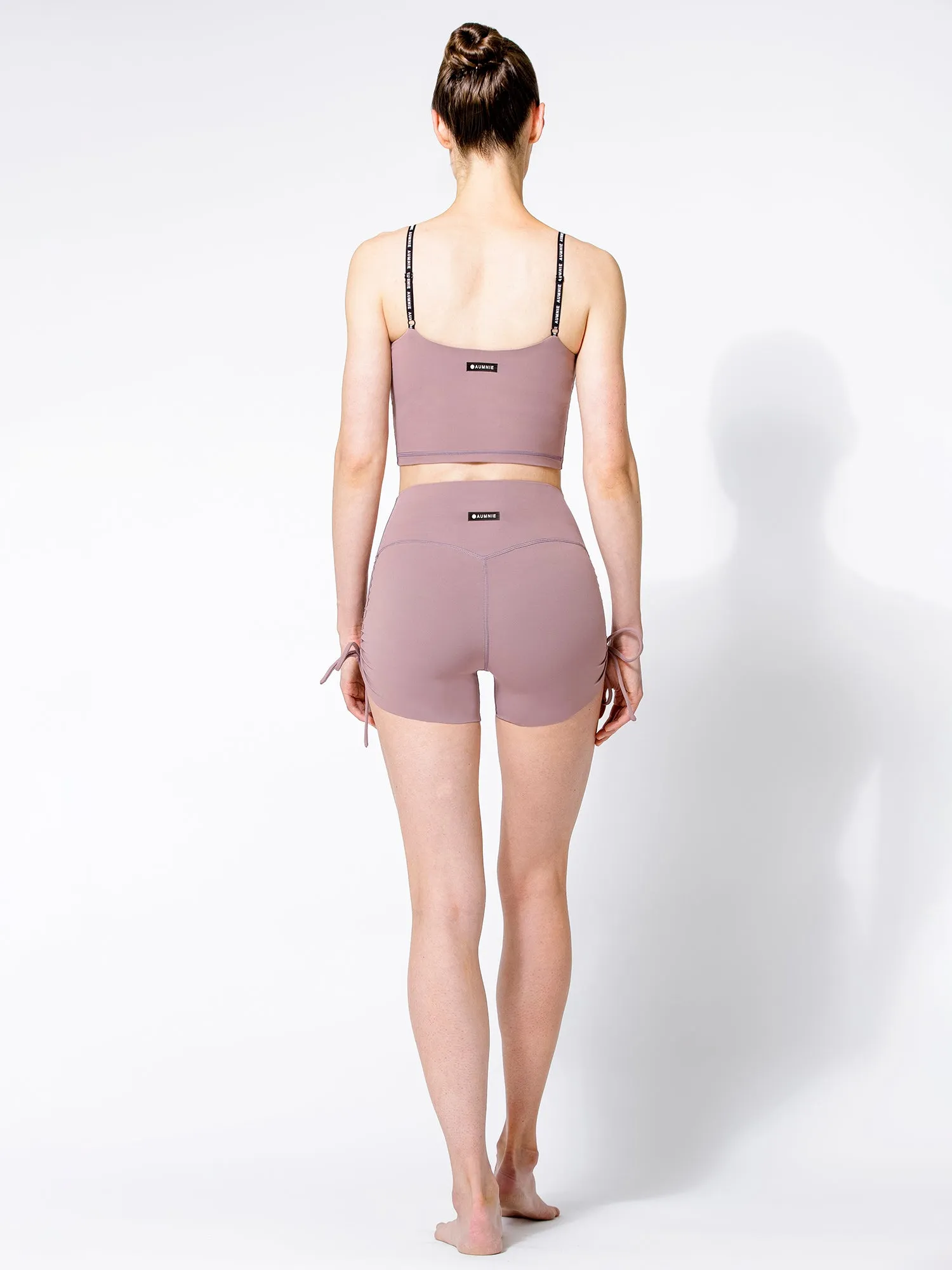 NUDE SHAPE HOT YOGA SHORTS, ASH MAUVE