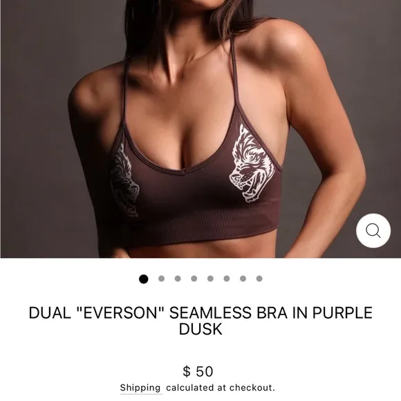 NWT Darc Sport Dual Everson Seamless Bra in Purple Dusk