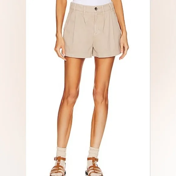 NWT Free People Billie Chino Shorts Almond Milk Size 8