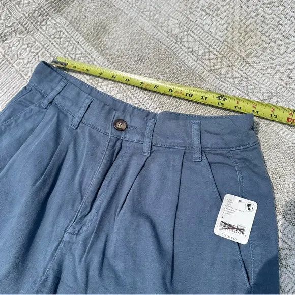 NWT Free People Blue Billie Chino Shorts. Tailored cut.