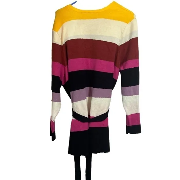 NWT Lane Bryant Plus Classic Long-Sleeve Belted Jacquard Overpiece